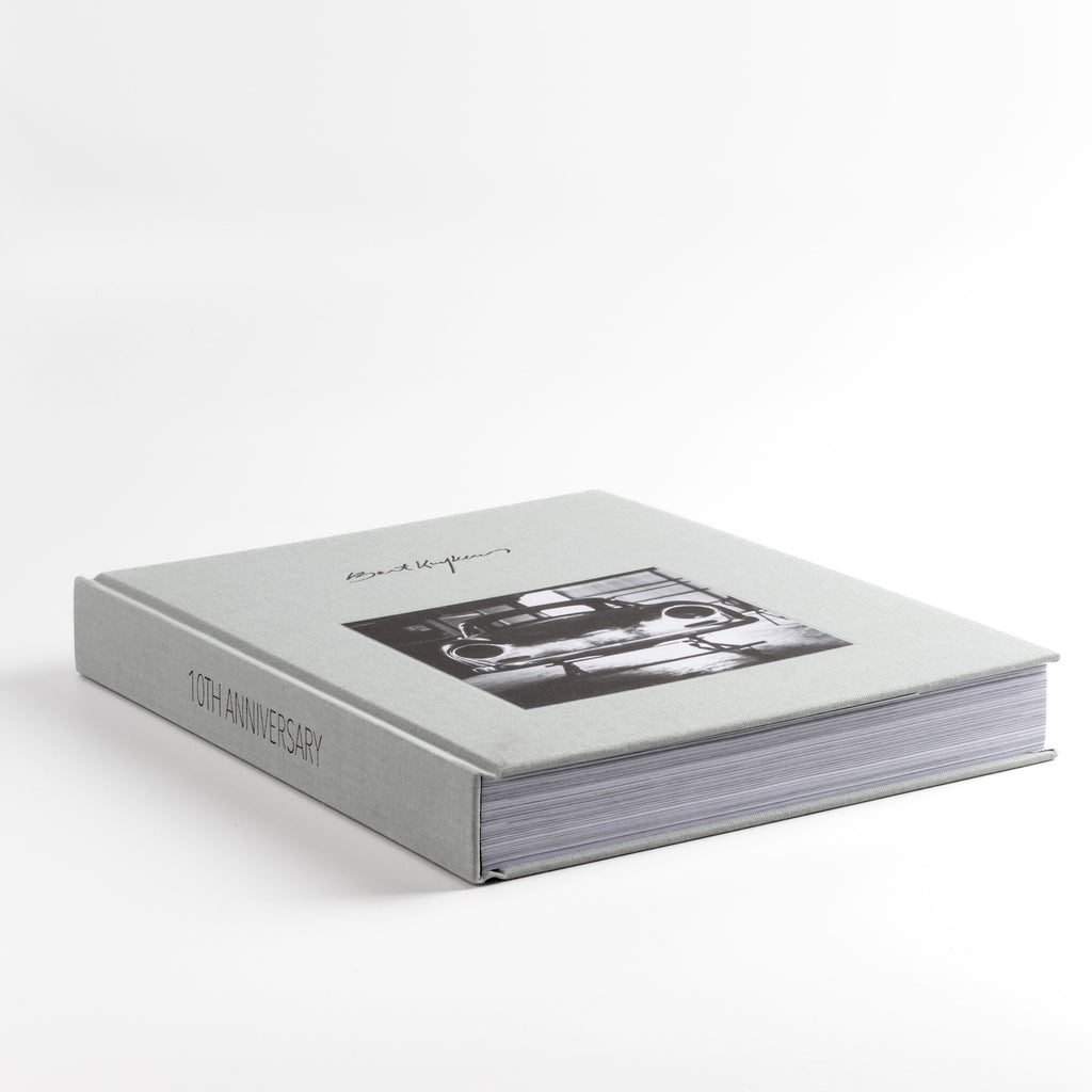 Shot of Bart Kuykens 10th Anniversary  book in white background.
