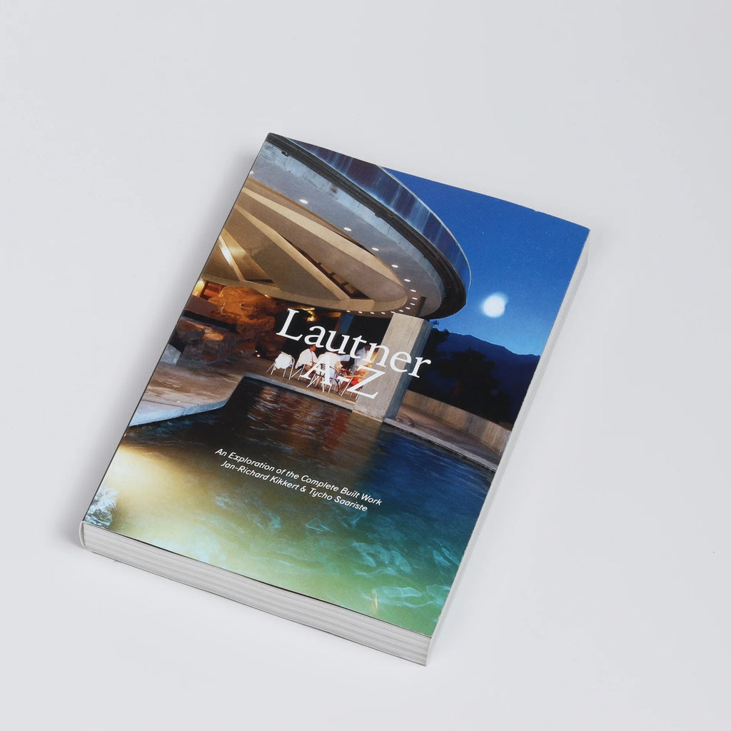 Lautner A-Z : An Exploration of the Complete Built Work book  is a personal take on John Lautner compiled by Jan Richard Kikkert and Tycho Saariste, who researched, visited and photographed every single structure to communicate the importance of John Lautner's contribution to architecture. Allan Hess introduction from Artez Press and Idea Books.