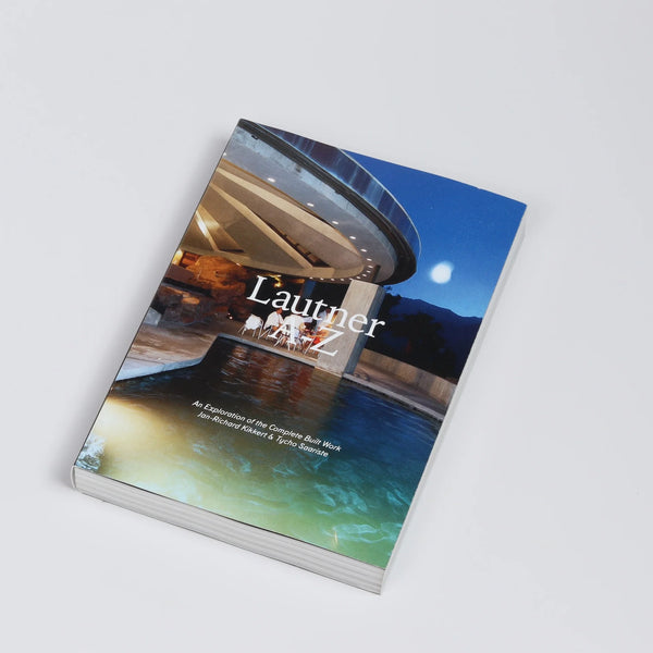 Lautner A-Z : An Exploration of the Complete Built Work book  is a personal take on John Lautner compiled by Jan Richard Kikkert and Tycho Saariste, who researched, visited and photographed every single structure to communicate the importance of John Lautner's contribution to architecture. Allan Hess introduction from Artez Press and Idea Books.