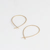 Carla Caruso 14k Yellow Gold Ribbon Hoops in medium.