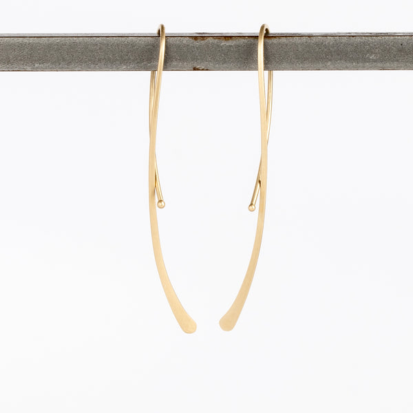 Carla Caruso Swoop Hoops on white background.