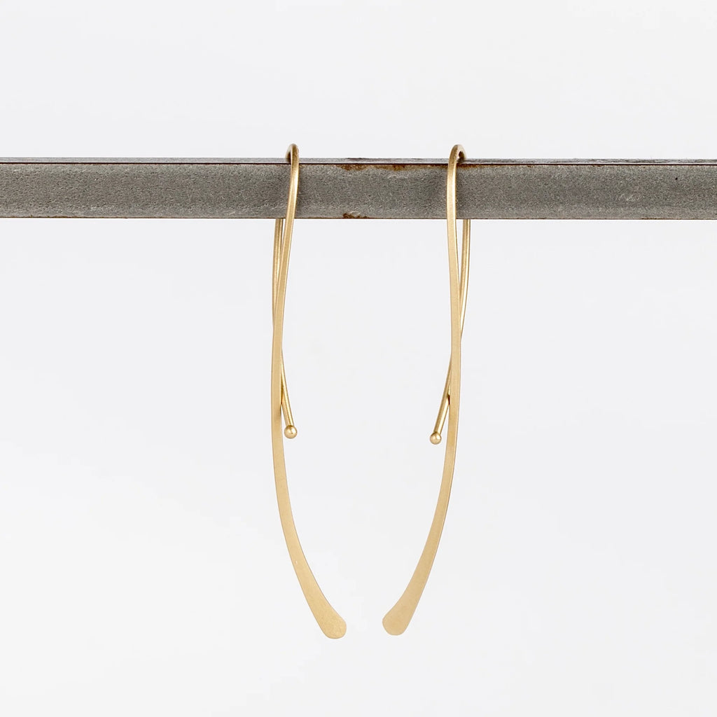 Carla Caruso Swoop Hoops on white background.