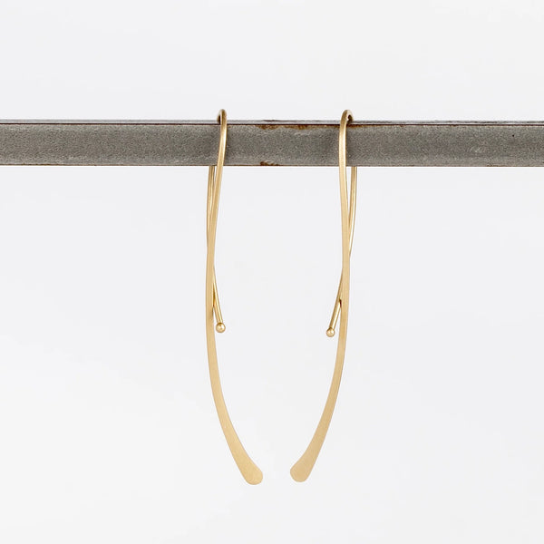 Carla Caruso Swoop Hoops on white background.