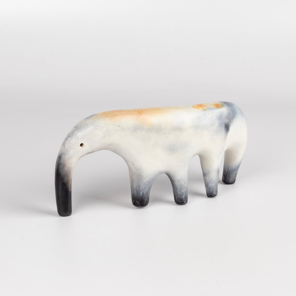 Alternate angle of ceramic creature by Carol Horst.