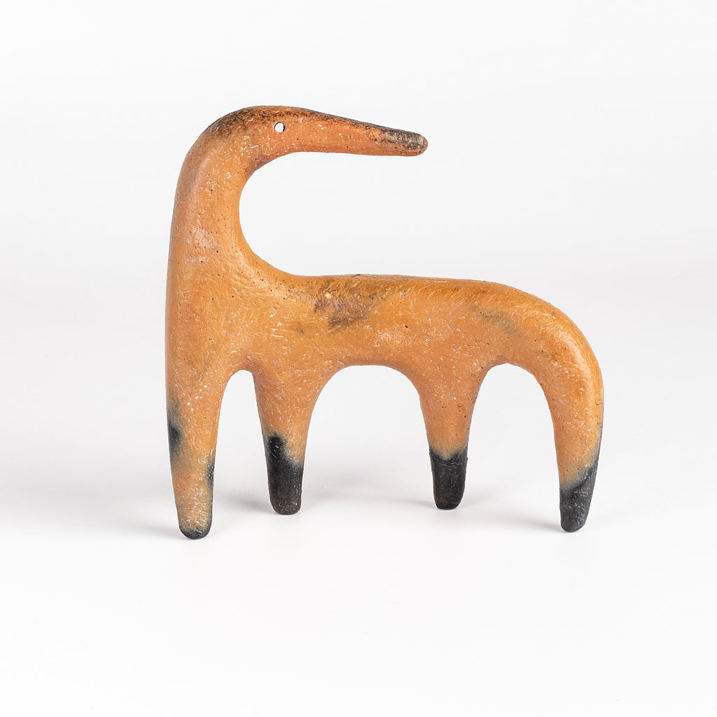 Ceramic Creature 8 is formed from solid clay and refined by hand, this "one of a kind" ceramic creature is made out of red earthenware and red terra sigillata before getting pit fired in the wilderness.&nbsp;Made by Carol Horst in Los Angeles.