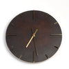 Lemnos Japanese Cast Brass Clock "Quaint" Patina Finish made in Toyama on white backgroud. Designed by Shin Azumi.