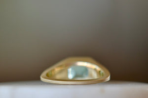 Back of ring showing tapered band.