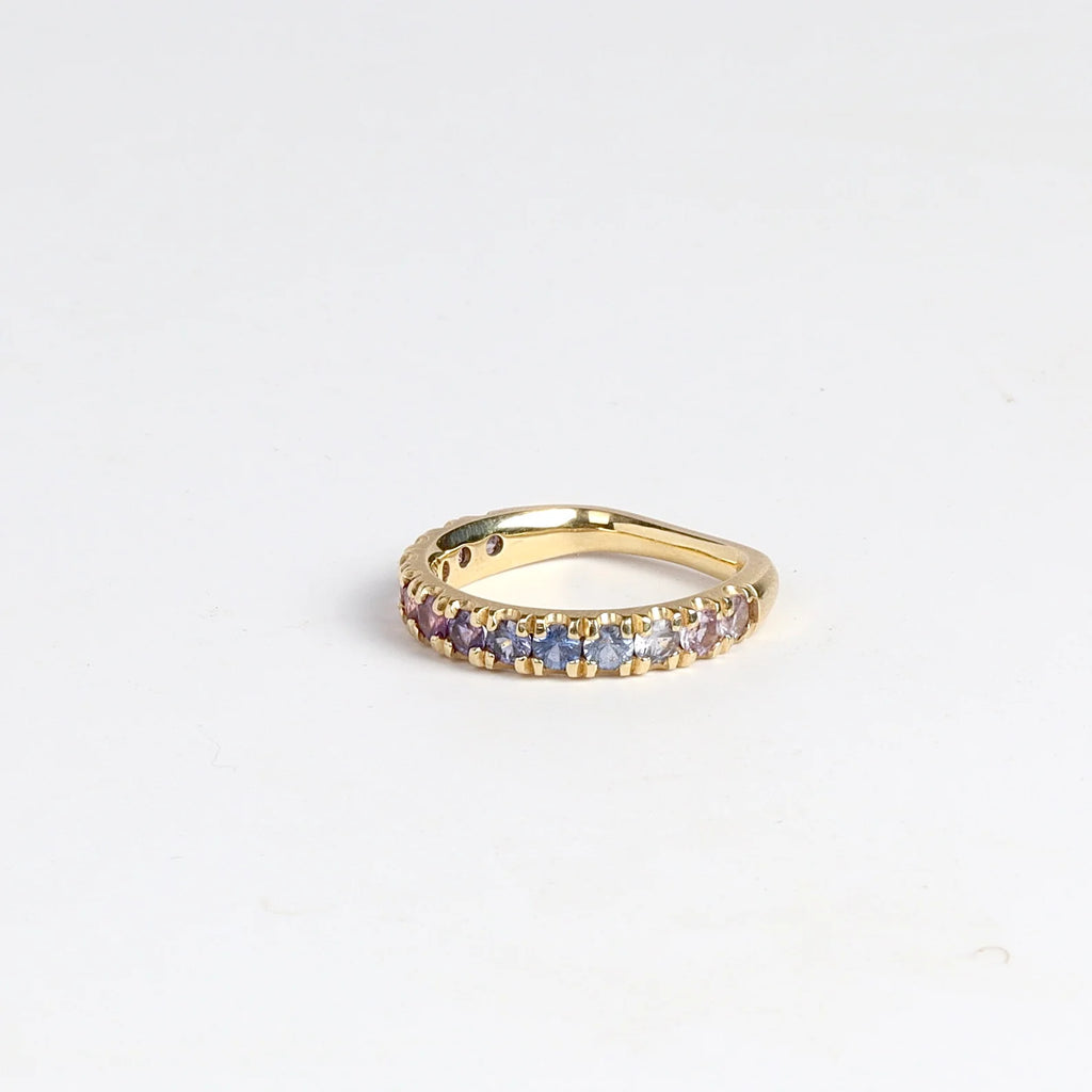 One more of Purple Ombre Gradient Sapphire Euro Band by Elizabeth Street Jewlery.