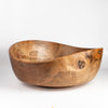 Large Circle Factory Bowl in Maple 18 x 7 is a large turned wood bowl in natural Maple by George Peterson. Made from salvaged wood in North Carolina. Food safe, but finish can be affected if in contact with anything acidic. One of George's bowls is also known as the apple bowl from Obama's White House Oval office. It is called the OK bowl and was a collaboration between George and Larry.