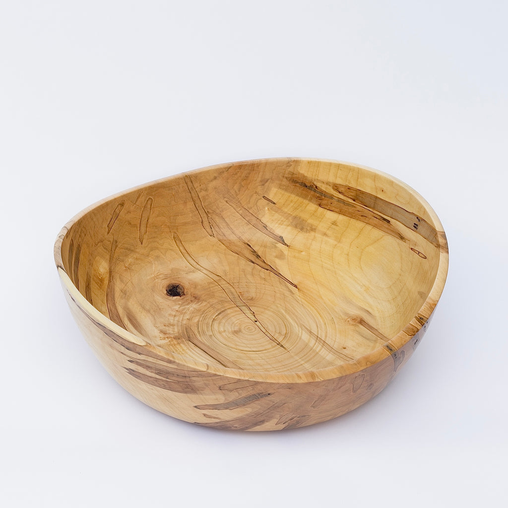 Birds eye view of Circle Factory Bowl in Maple 15.5x 5 .