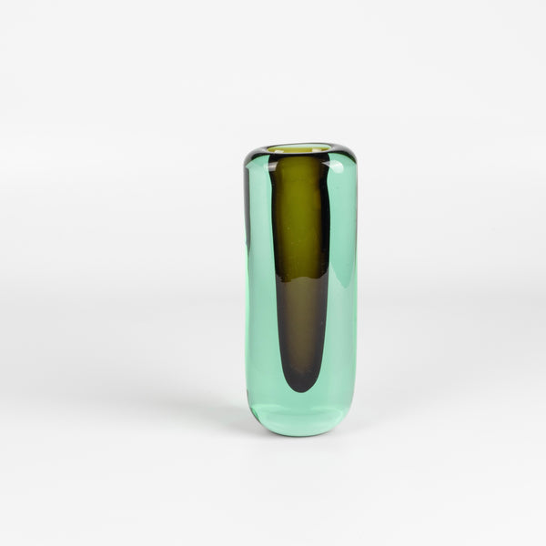 Sommerso vase in Green and aqua by Lynn Read and Vitreluxe.
