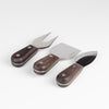 David Mellor Rosewood Cheese Knife Set of 3 is a cheese knife tool set made out of a fork, spade and knife in martensitic steel with mirror polished blades and Indian rosewood handles. Designed by David Mellor and Made in Sheffield, UK.