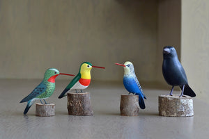 A selection of beautifully made fair trade Birds from Brazil.  Modeled after birds from the region, this artisan makes them from reclaimed wood and supports his family by their production.