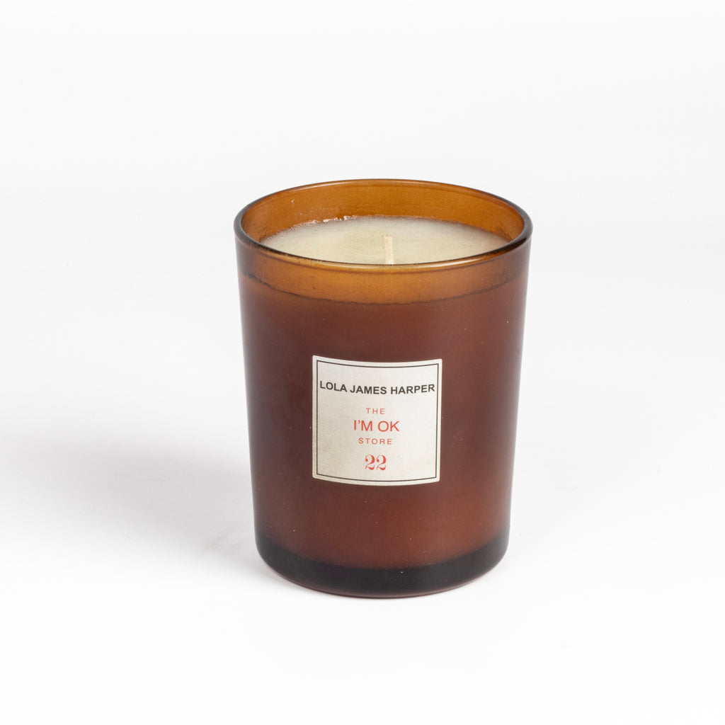 I'M OK special candle by Lola James Harper.
