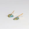 Aquamarine on Plate Stud earrings from Kathleen Whitaker.