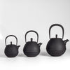 Small, medium and Large Cast Iron Teapots called Egg from Kukan Chuzo in Japan.