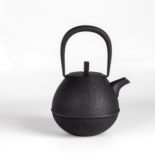 Large Nambu Tetsu Cast Iron Teapot called Egg from Kukan Chuzo in Japan.