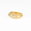 Liquid Gold Ring with Pear Diamond designed by Lizzie Mandler.