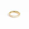 Suzanne Kalan 18k Yellow Gold Small Baguette Eternity Band on white background.