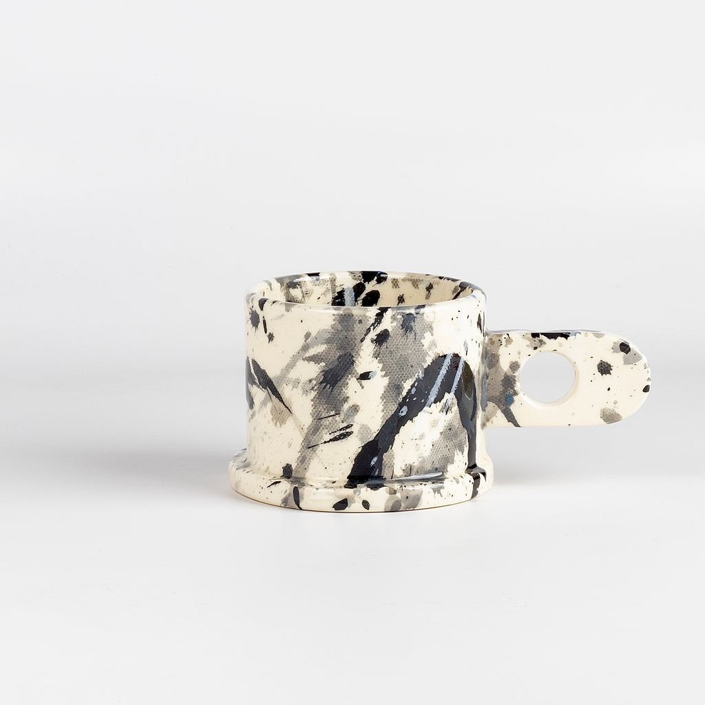 EXP standard splatter mugs by Peter Shire and Echo Park Pottery - C