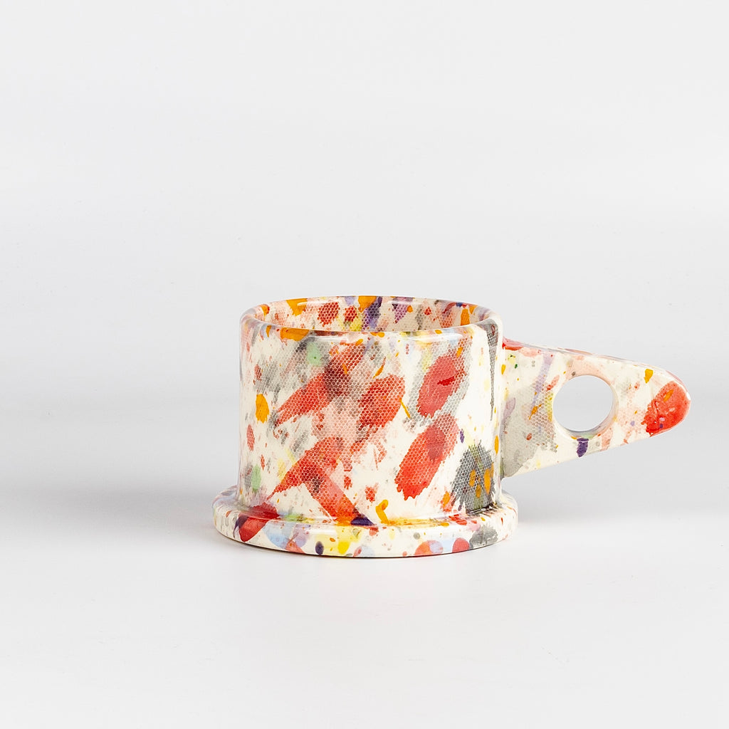 EXP standard splatter mugs by Peter Shire and Echo Park Pottery - D