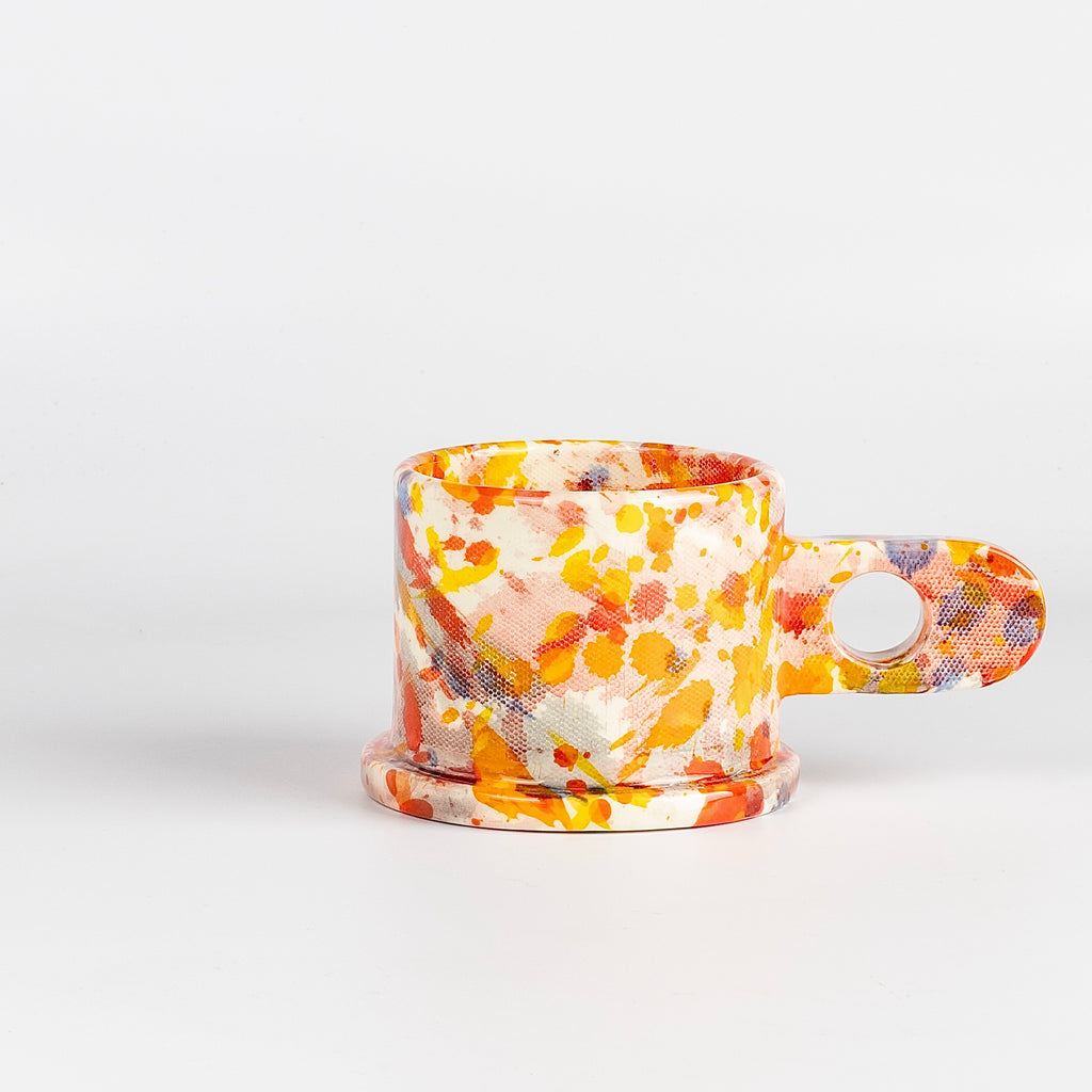 EXP standard splatter mugs by Peter Shire and Echo Park Pottery - G