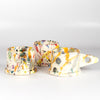 EXP Standard Splatter Mugs by Peter Shire and Echo Park Pottery in beautiful spring colors.