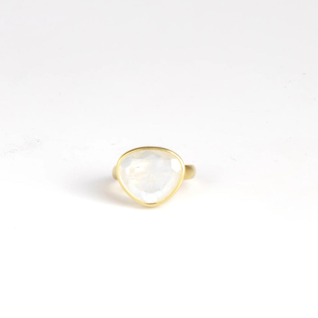 Alternate view of Pippa Small Greek ring with moonstone.