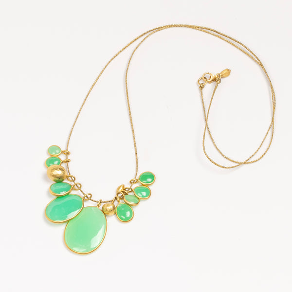 Full image of Colette Chrysoprase Cluster Necklace in Flourishing Greens by Pippa Small Jewelry .