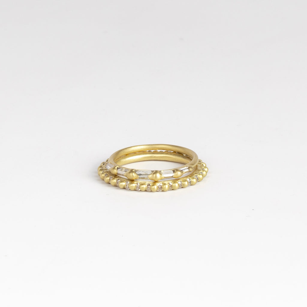 Lexi and Rita diamond bands rings by Polly Wales.