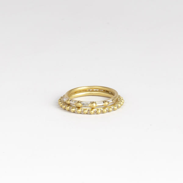 Lexi and Rita diamond bands rings by Polly Wales.