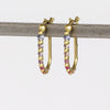 Ularis Hoops Hoop Earrings in one of a kind OK Exclusive color way of purple to pink by Polly Wales in 18k gold and sapphires.