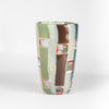 Other side of Robin Mix Large Cylinder Flat Cane Vase with Windows.