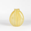 Other side of Robin Mix onion Skin vase is a flat cane vase From Studio Glass Master Robin Mix. Signed.