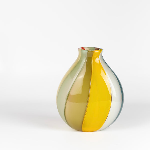Other side of Flatcane multicolor vase.