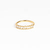 Suzanne Kalan Classic Stacker Ring Half Baguette Diamond Eternity Band 18k yellow Gold.