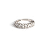 The Alternating Diamond Half Eternity Band on white background.