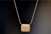 Pain Makes Me Fly Duo Motto Necklace by Makiko Wakita back reads In Italian, “FAR BENE LASCIAR DIRE” (‘Do well Let say’)