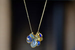 Colette Mixed Blues Cluster Necklace