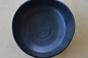 Inside of Circle Factory Bowl in Black Oak by George Peterson.