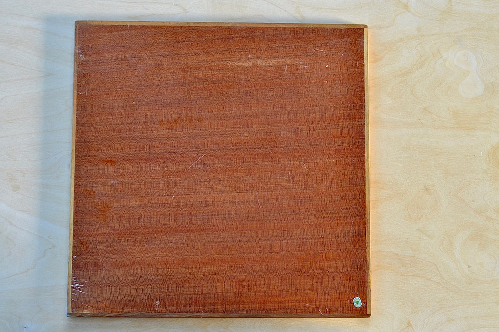 Back of solid wood chess board.