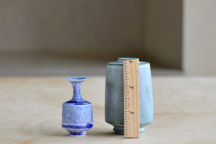 
            
                Load image into Gallery viewer, Miniature Hand Thrown Ceramic Vase Trio scale by Yuta Segawa.
            
        