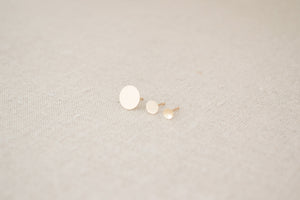
            
                Load image into Gallery viewer, Kathleen Whitaker Dot Studs Earring 14k gold medium large small XL
            
        