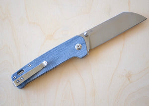 
            
                Load image into Gallery viewer, Penguin Liner Lock Knife QSP Better Knife is a great liner lock knife with a micarta handle that will patina over time. This knife has a straight D2 tool steel satin sheepfoot shaped blade that opens smoothly with dual thumb studs and a copper washer. There is a pocket clip included for easy pocket storage available at OK.
            
        