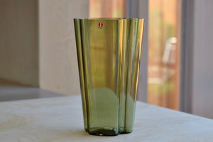 
            
                Load image into Gallery viewer, Tall Moss Green Vase by Alvar Aalto.
            
        