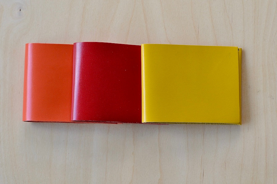 Simple Flap Wallet in Orange, Red and Yellow Web