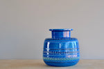 Rimini Blu Short Angle Side Vase with Lip