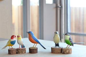 
            
                Load image into Gallery viewer, Beautifully fair trade made wooden wood Birds from Brazil, modeled after birds from the region. This artisan makes them from reclaimed wood for decor decoration.
            
        