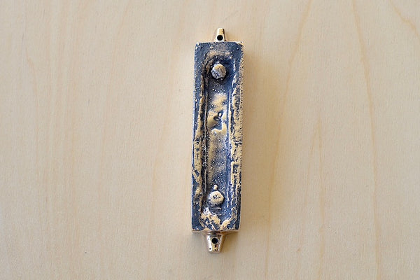 Cast Bronze "Mezuzah From This Home" Mi Polin Bialystok, ulica Ciepla 8, Poland