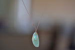 Green Chalcedony and Opal Pendant Necklace